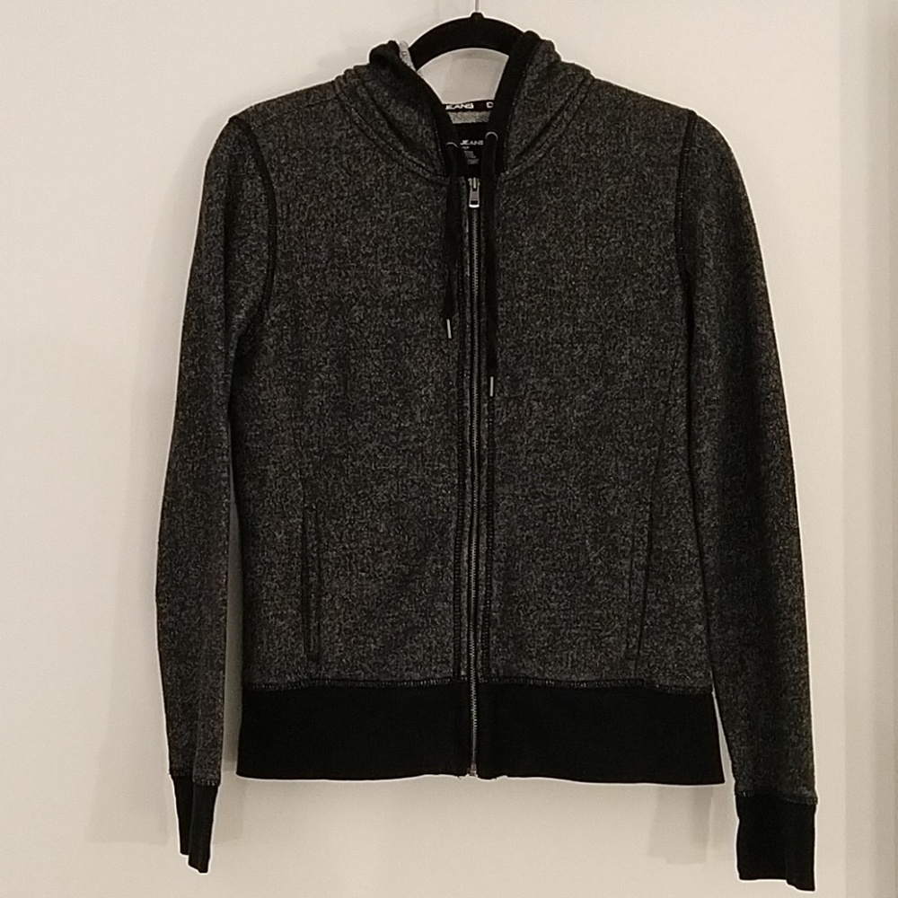 DKNY Jeans Zip Up Hooded Sweatshirt Hoodie